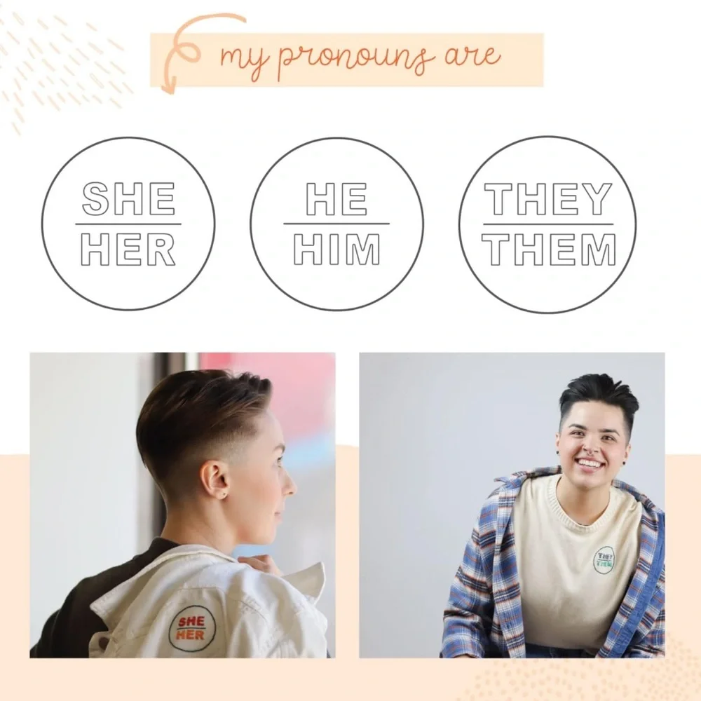 Dooodle Hog Upcycle Embroidery My Pronouns Kit Embroidery Kit